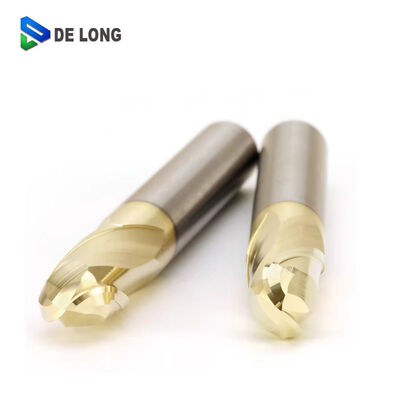 68 Degree Helix Angle Ball Nose End Mill with 2 Flute Uneven Spiral and Tungsten Steel Material for CNC Milling