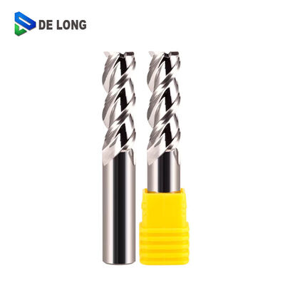 55 Degree Helix Angle Carbide End Mill for Aluminum CNC with 4 Flute Uneven Spiral