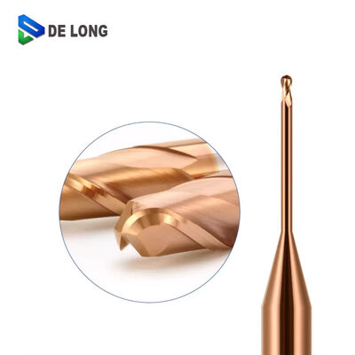 High-Precision 55 Degree Helix Angle Deep Hook Ball Nose End Mill with Nano-Composite Coating for Steel and Stainless Steel