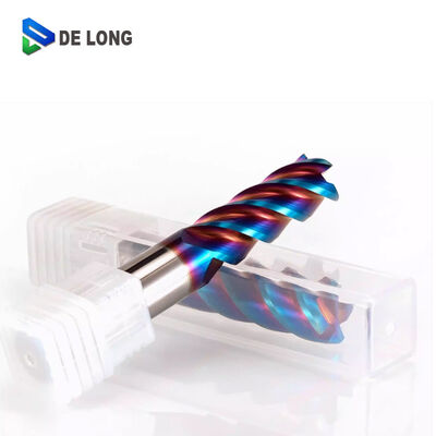 65 Degree Carbide End Mill with 4 Unequal Edges and Uneven Spiral for CNC Milling